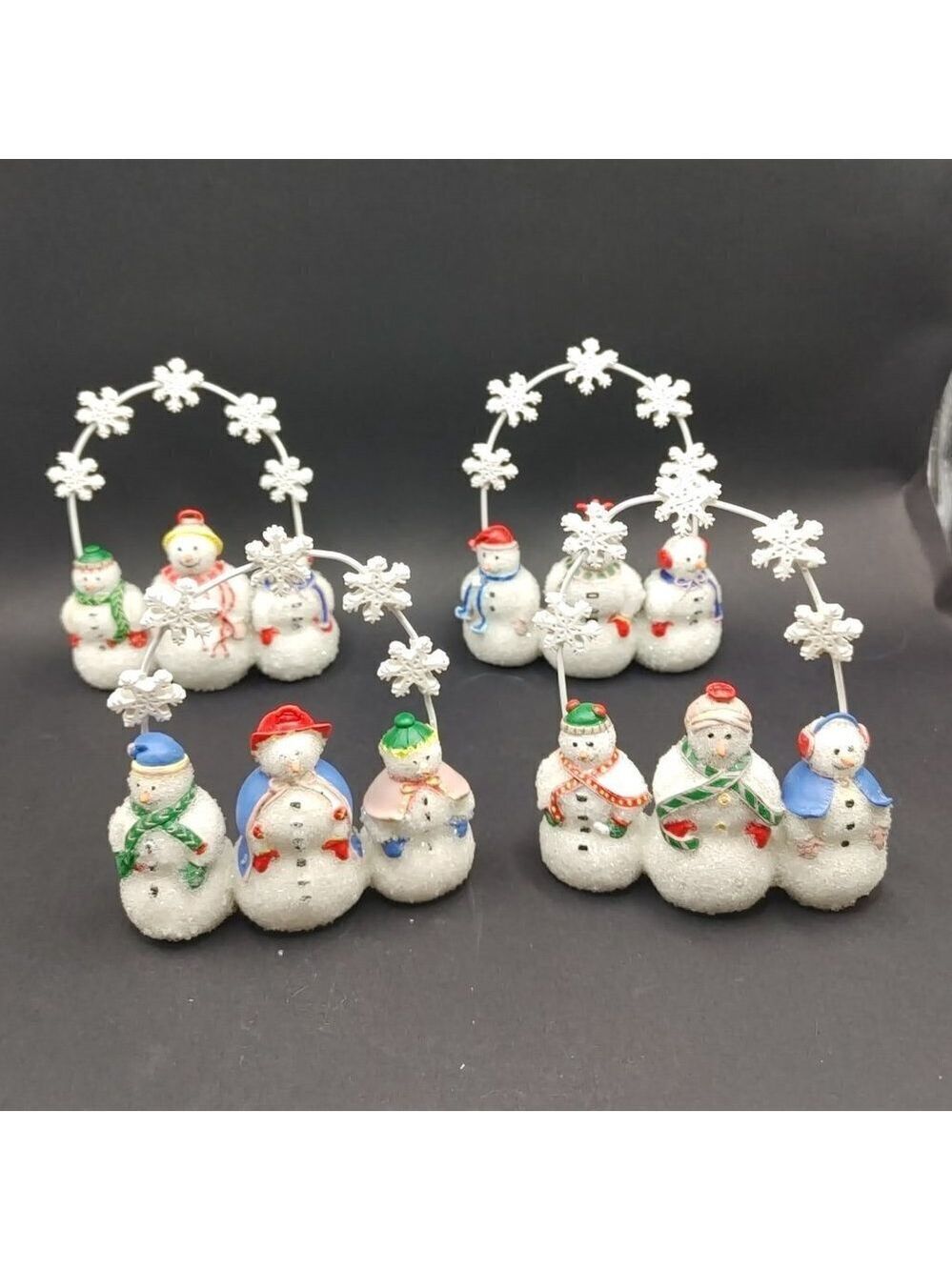 Princess House Snowpeople Place Card Holders